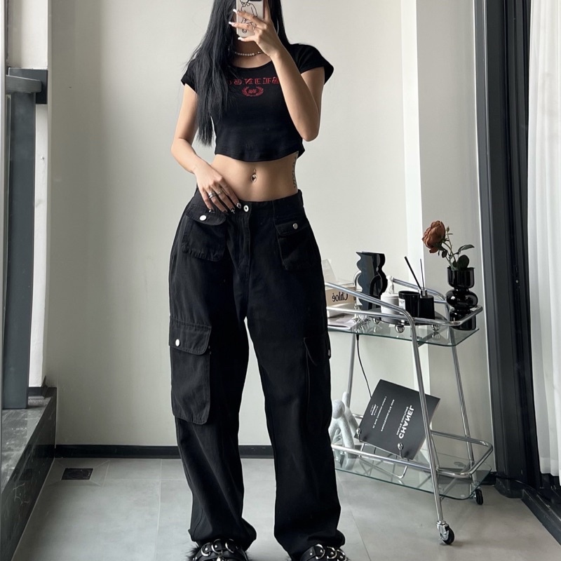 Cargo Pants Quần Kaki Túi Hộp Rộng