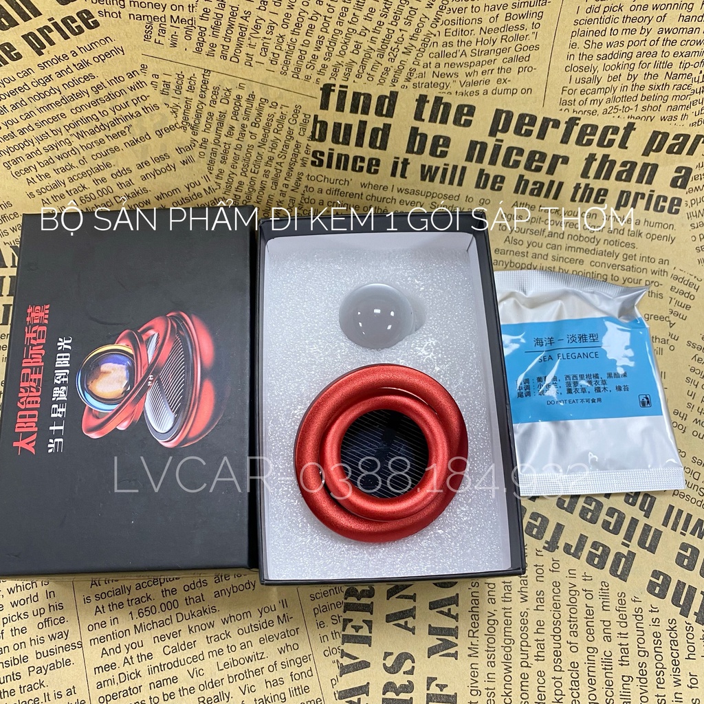 Vòng xoay vô cực kèm sáp thơm galaxy kim loại đặt tablo xe hơi. Vòng xoay vô cực tích năng lượng mặt trời