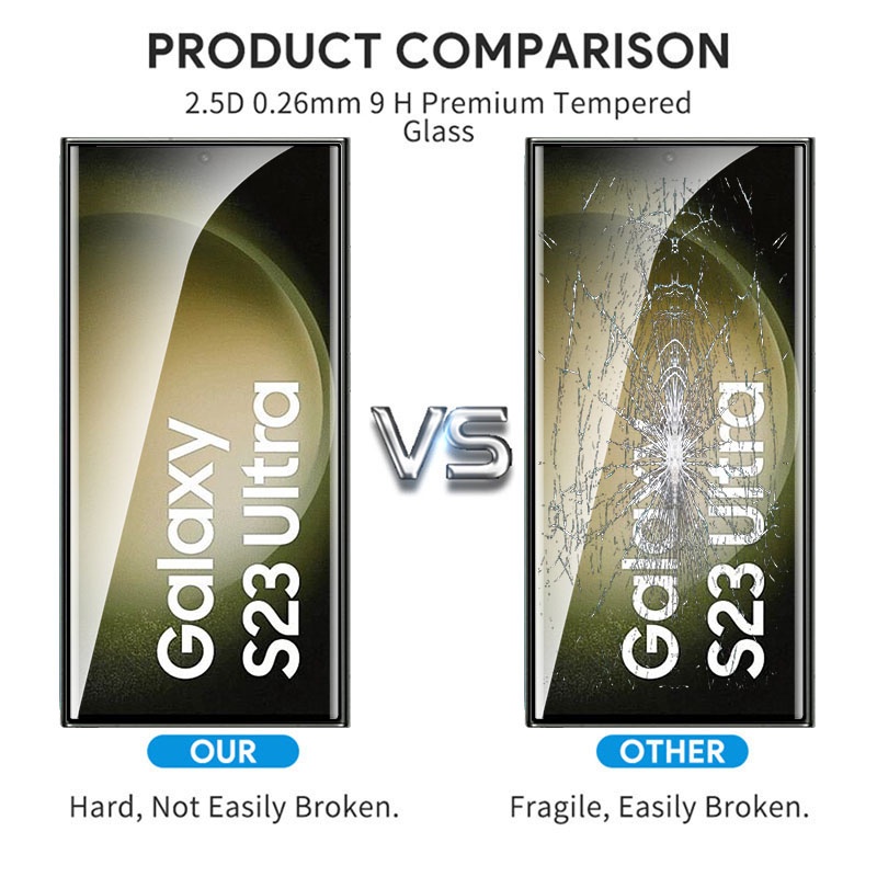 Set 3 Kính Cường Lực 9D Bảo Vệ Toàn Màn Hình Dành Cho Samsung Galaxy S23 Ultra S 23 Ultra S23 Ultra Kèm Phụ Kiện 6.8 Inch