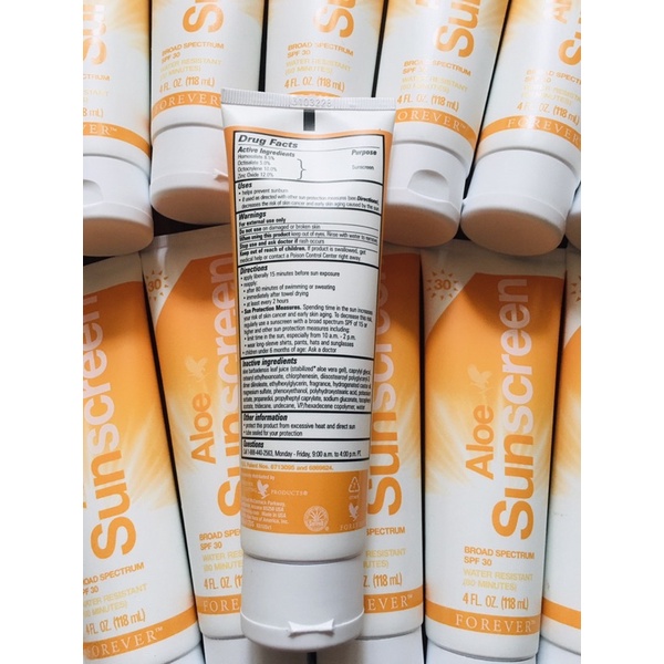 KEM CHỐNG NẮNG. Aloe Sunscreen. #199flp. SPF 30. 118ml. 617flp