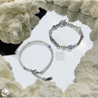 vòng Tay suong Bracelet Crystal squar fix high chain