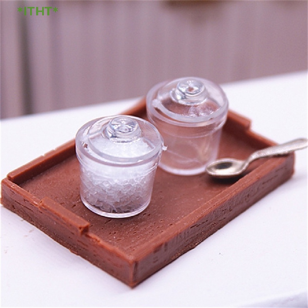 Bộ 2 Hũ Đựng Gia Vị Mini Tỉ Lệ 1: 12 Trang Trí Nhà Búp Bê Mới