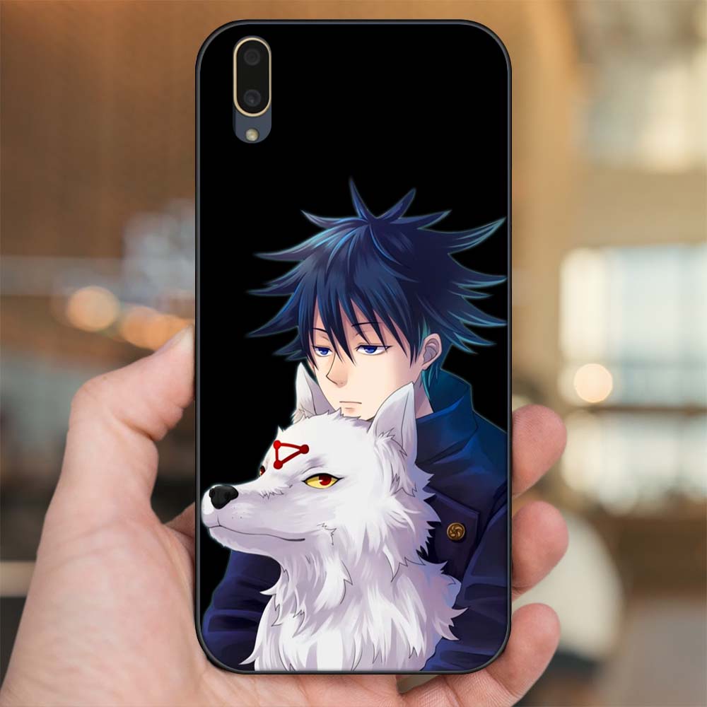Ốp lưng Vivo V11 viền đen in hình Fushiguro Megumi Jujutsu Kaisen