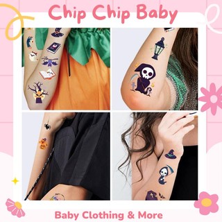 Set 16 tấm hình xăm tattoo halloween, noel cho bé có phát sáng