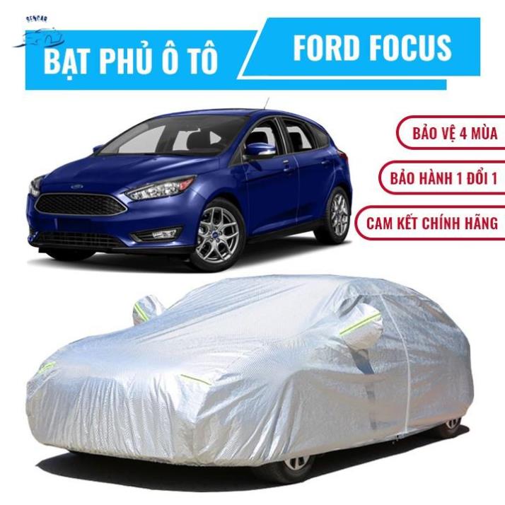 Bạt phủ xe ô tô 5 chỗ Ford Focus, Bạt trùm xe Focus cao cấp chất liệu vải PEVA chống nắng mưa không thấm nước +