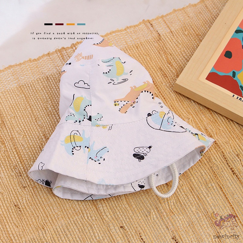 Mũ Tai Bèo Chống Nắng In Họa Tiết Hoạt Hình Phong Cách Hàn Quốc Xinh Xắn Dành Cho Bé