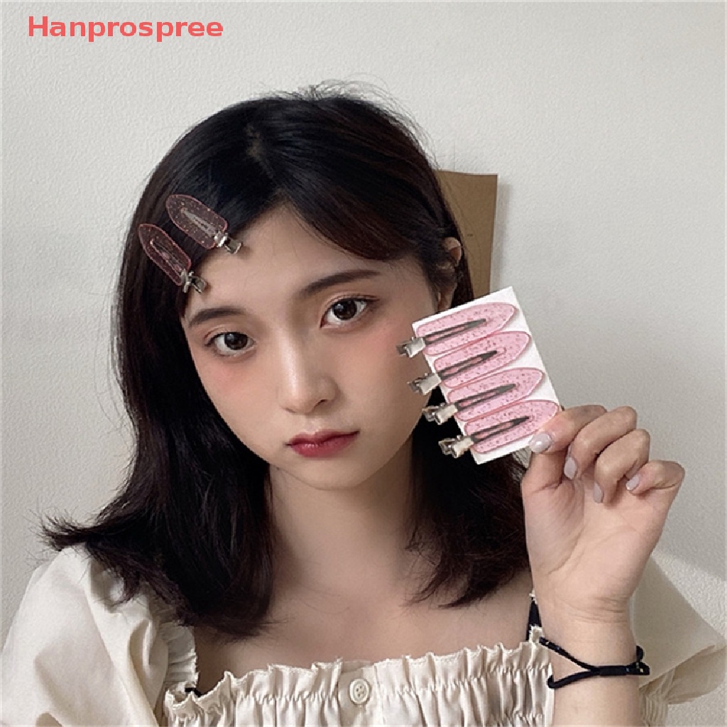Set 4 Kẹp Tóc Bằng Nhựa Trong Suốt Màu Kẹo Ngọt