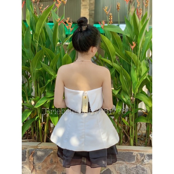Set áo cúp ngực cột nơ + chân váy TRÂM ANH BOUTIQUE - 296