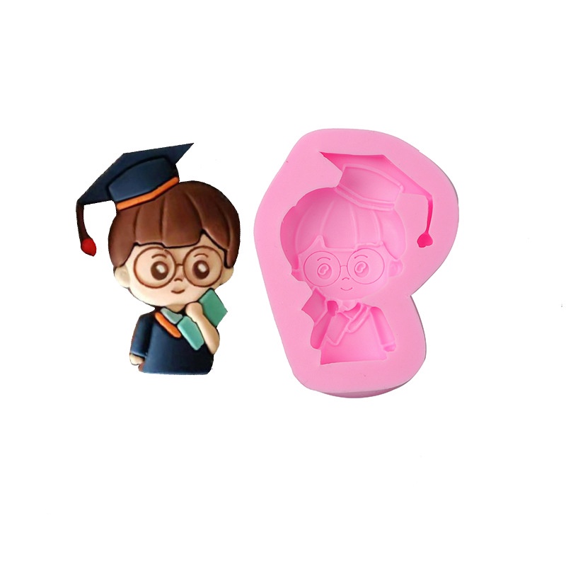 Khuôn Silicone Làm Bánh Tạo Hình Bác Sĩ / Bé Trai / Bé Gái Độc Đáo Tiện Dụng