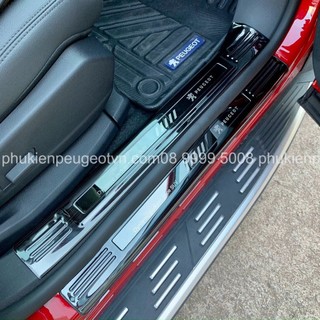 Nẹp bước chân peugeot 3008 5008 2008 titan đen – bộ 8 thanh nẹp trong vào ngoài.