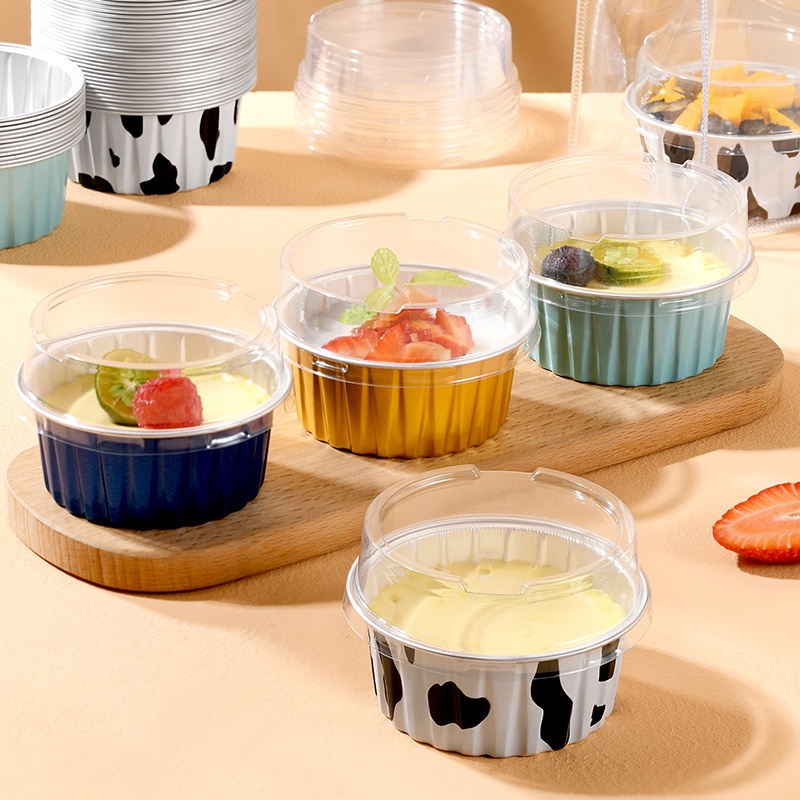 Set 10 Cốc Lá Nhôm Làm Bánh Có Thể Được Thu Gọn