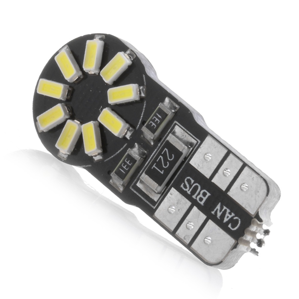 Đèn LED Phanh Xe Hơi Whi W5W 3014 SMD 18 Bóng Công Suất Cao