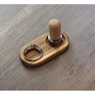 Vòng đong cà phê (dosing ring) và tay nén tamper gỗ cho máy pha cà phê Staresso Basic/Mini