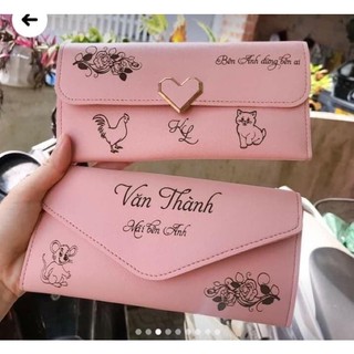 VÍ DA NỮ KHẮC THEO YÊU CẦU