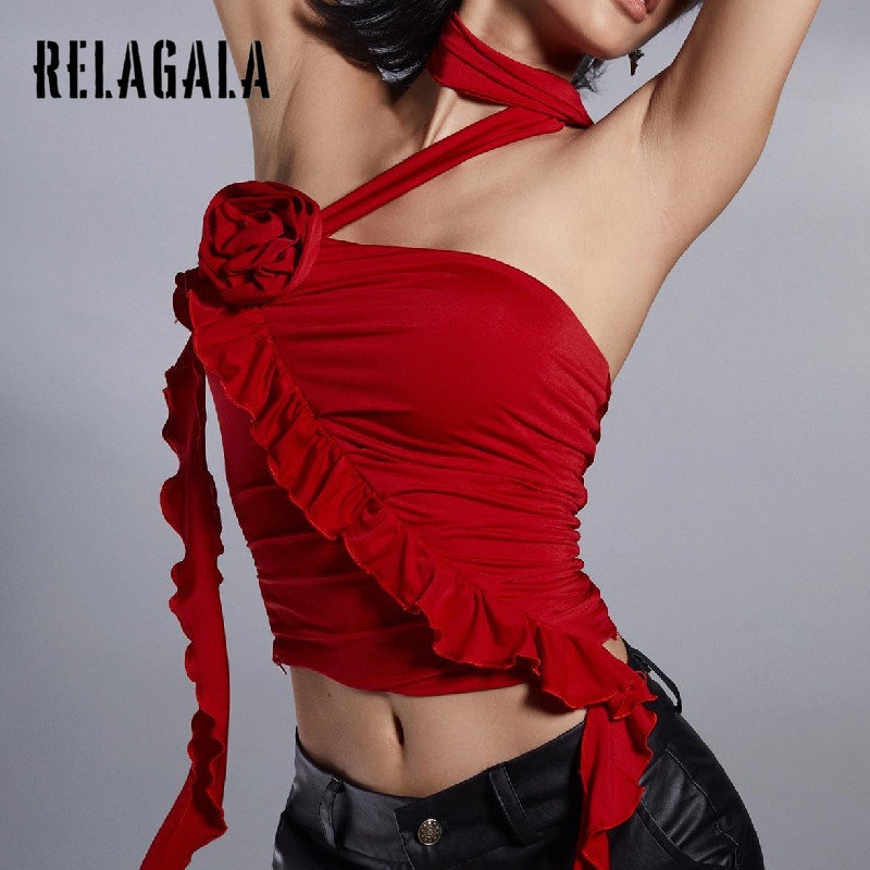 Relagala Áo Sát Nách Màu Trơn Họa Tiết Hoa Ba Chiều Thời Trang 2023 Cho Nữ | BigBuy360 - bigbuy360.vn