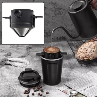 Coffee Filter Double-layer Mesh Paperless Portable Filter Drip Device Foldable keep the surface clean and dry