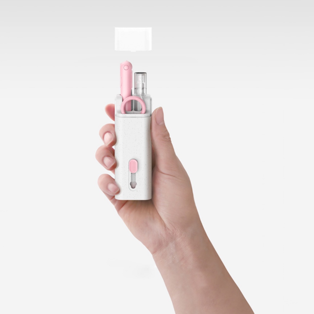 Bộ bút vệ sinh bàn phím máy tính / tai nghe LENOVO thiết kế 7 trong 1 hình hoa hướng dương