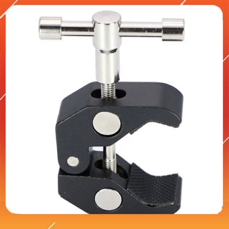 Kẹp đa Năng tiện lợi lỗ ốc 1/4 và 3/8  kẹp chắc chắn  gia công sắc sảo, đẹp tinh tế có lỗ ốc chuẩn 1/4 và 3/8 inch