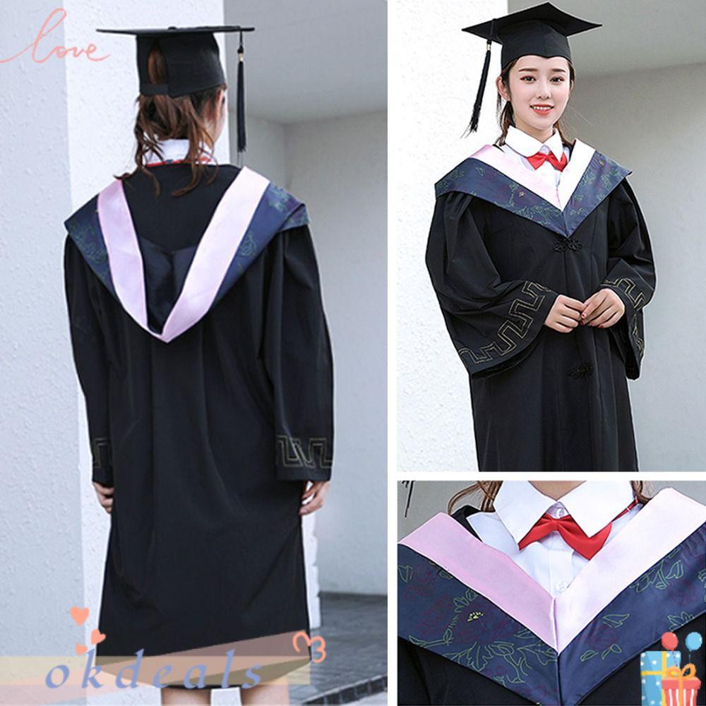 Okdeals Bộ Áo Choàng Tốt Nghiệp Đính Tua Rua Lấp Lánh Có Thể Tháo Rời Cho Trường Trung Học