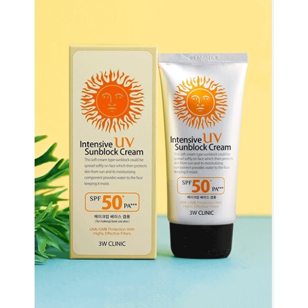 Kem Chống Nắng 3W Clinic Intensive UV Sunblock Cream SPF 50 PA+++