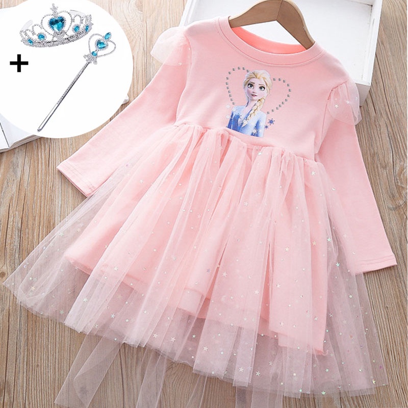 Đầm Công Chúa Elsa Cho Bé Gái