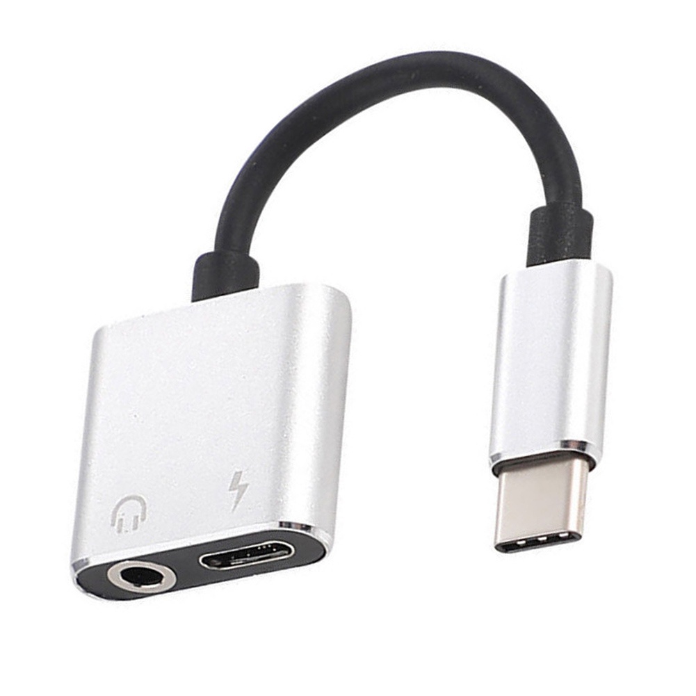 Dây cáp chuyển đổi âm thanh LENOVO Type C AUX 2 trong 1 giắc cắm 3.5mm tiện lợi