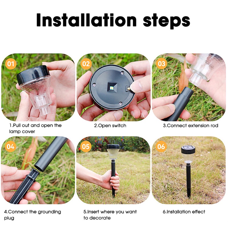 Đèn LED Chiếu Tự Động Trang Trí Sân Vườn / Tiệc Cưới / Sinh Nhật Sử Dụng Năng Lượng Mặt Trời