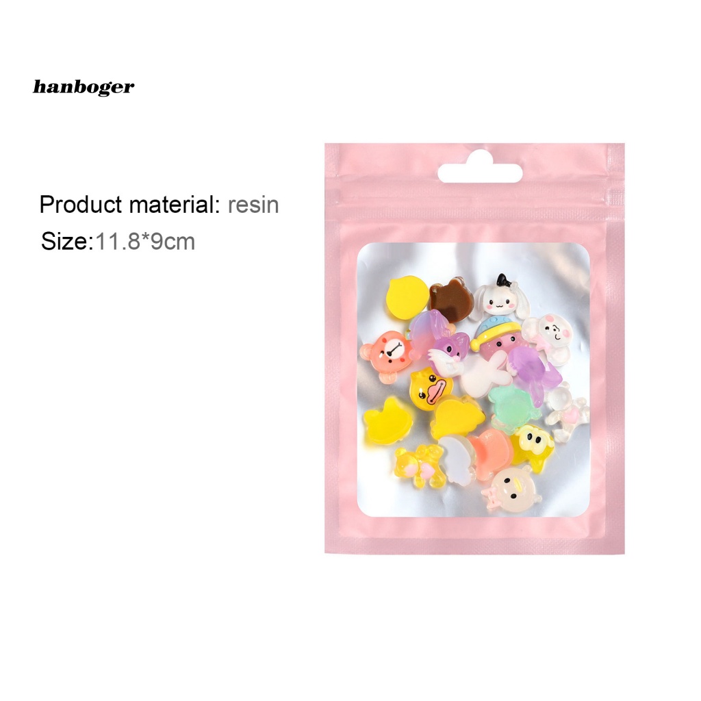 Set 20 Phụ Kiện Trang Trí Móng Tay 3D Họa Tiết Hoạt Hình Xinh Xắn