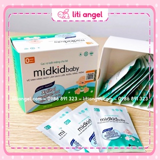 Gạc Rơ Lưỡi Midkid Baby Cho Bé Sơ Sinh Hộp 15 Cái