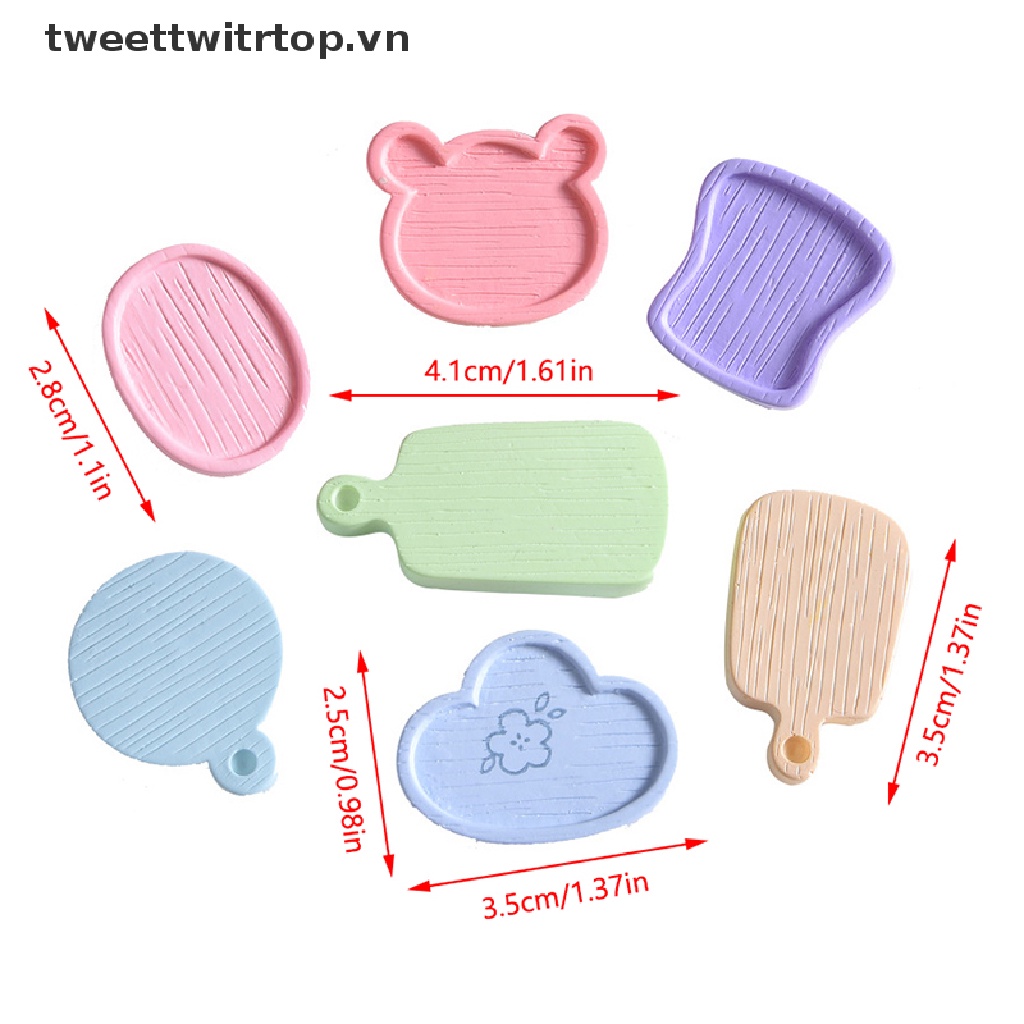 Set 3 Khay Đựng Thức Ăn Tỉ Lệ 1: 12 Dùng Trang Trí Nhà Búp Bê