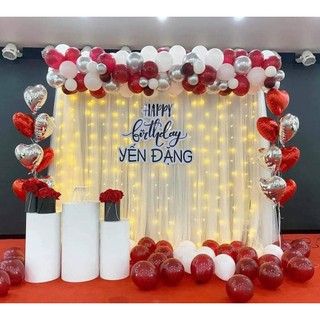 Rèm 2 Lớp Lụa + Voan 3x3m Làm Phông Trang Trí Sinh Nhật Decror Cho Nhà Hàng, Khách Sạn