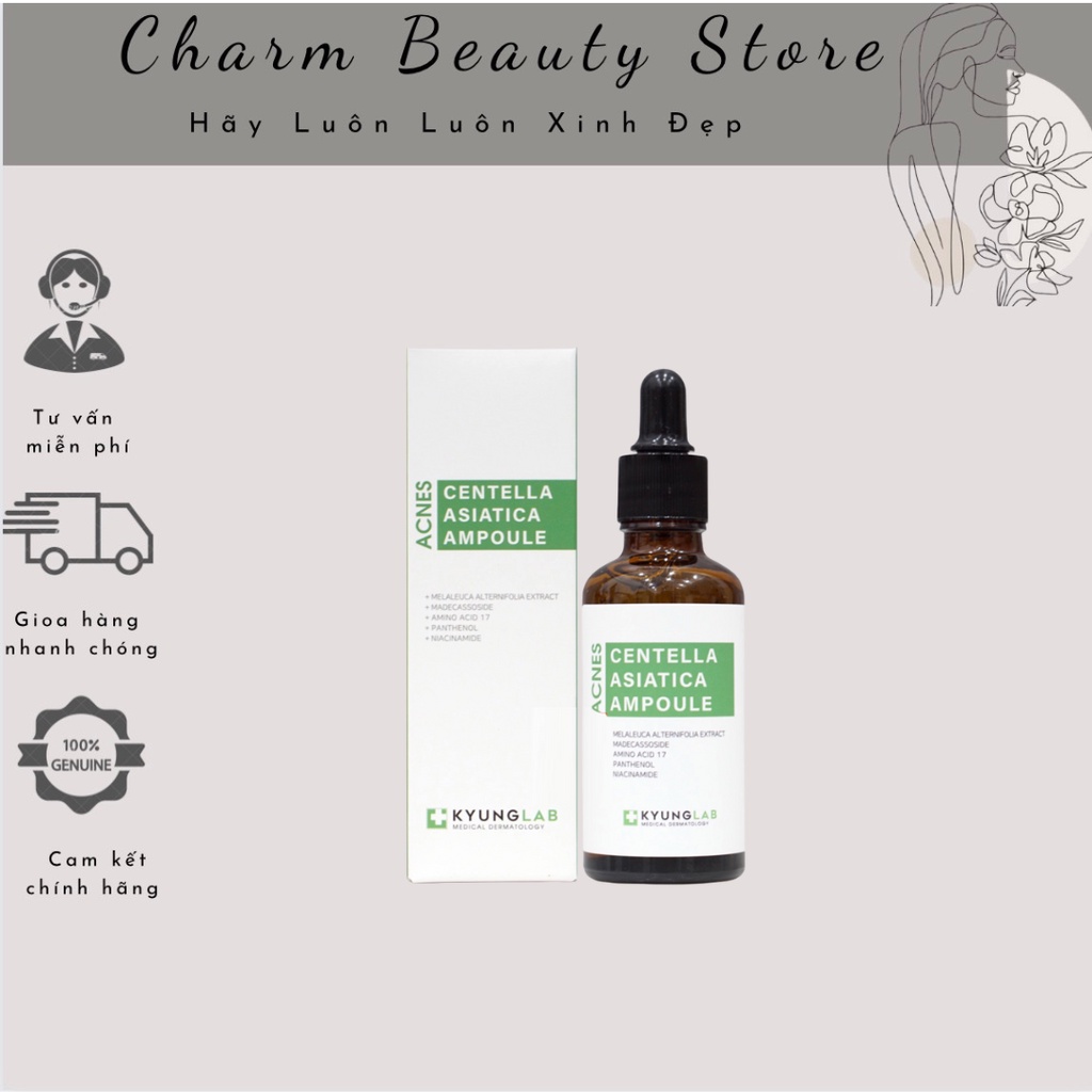 Tinh Chất Giảm Mụn Kiềm Dầu KyungLab Acnes Centella Asiatica Ampoule - 50ml