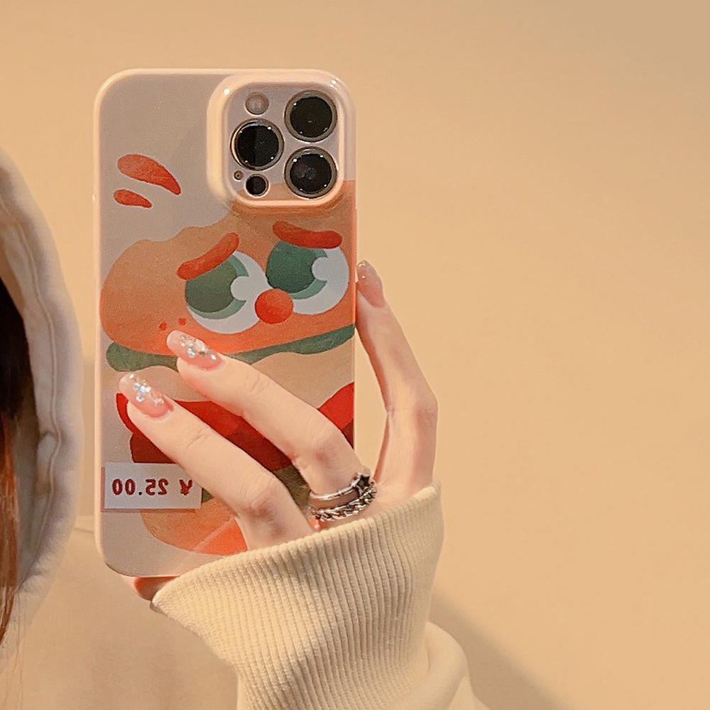 Ốp Điện Thoại Cứng In Hình Cặp Đôi Vui Nhộn Cho Iphone 13 14Pro max 12 11 Xs 8-III