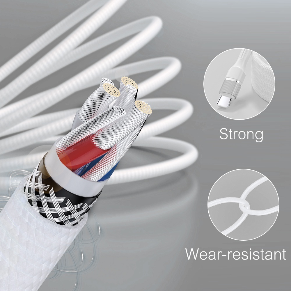 Dây Cáp Sạc Nhanh USB Loại C 2 Trong 1 60W 3A