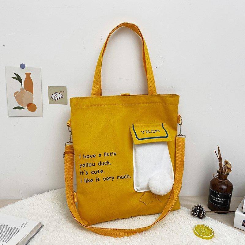 Túi Xách Vải Canvas Thời Trang Phong Cách Hàn Quốc