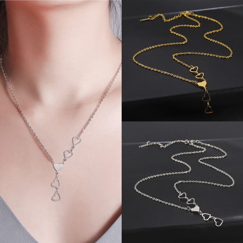 Ygt Vòng cổ Bằng Thép Không Gỉ Mặt Hình Trái Tim Thanh Lịch Thời Trang Cho Nữ