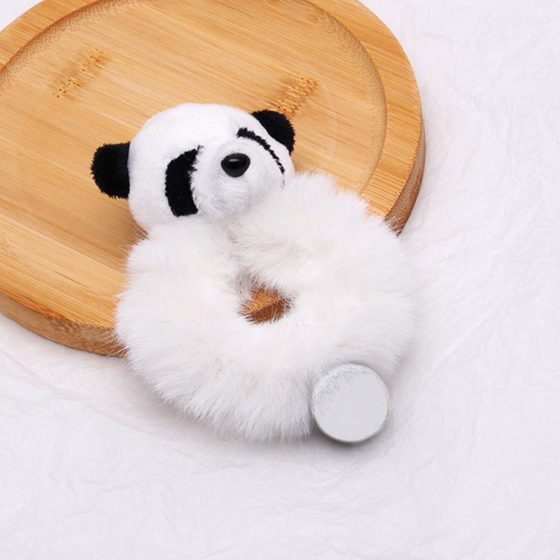 Dây Cột Tóc Co Giãn Hình Gấu Trúc Hoạt Hình Dễ Thương Cho Bé Gái