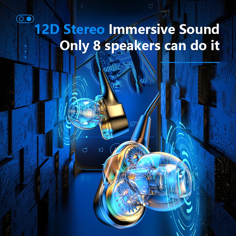 Bộ Tai Nghe Thể Thao Không Dây Bluetooth 5.2 TWS IPX9 Chống Nước Có Mic