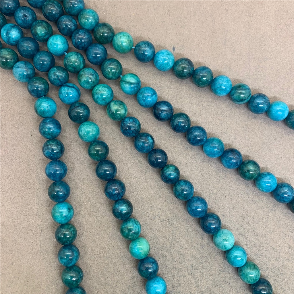 Set Đá Xanh Lam Tự Nhiên 3A Kích Cỡ 6 / 8 / 10mm Dùng Làm Đồ Trang Sức Thủ Công