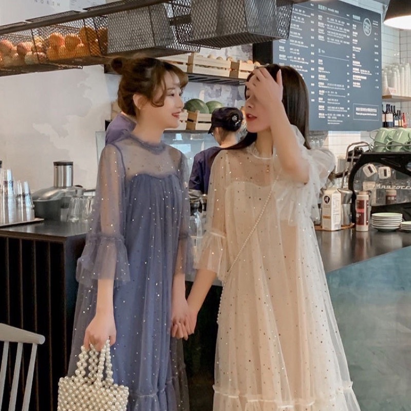 Đầm lưới kim sa công chúa lấp lánh có bigsize