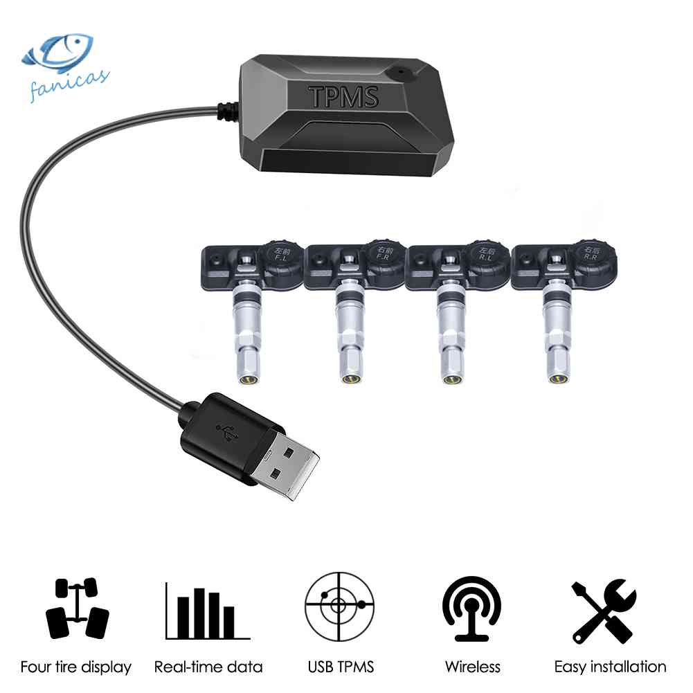 Hệ Thống Giám Sát Áp Suất Lốp Xe Hơi USB 3.0 TPMS Cho Android