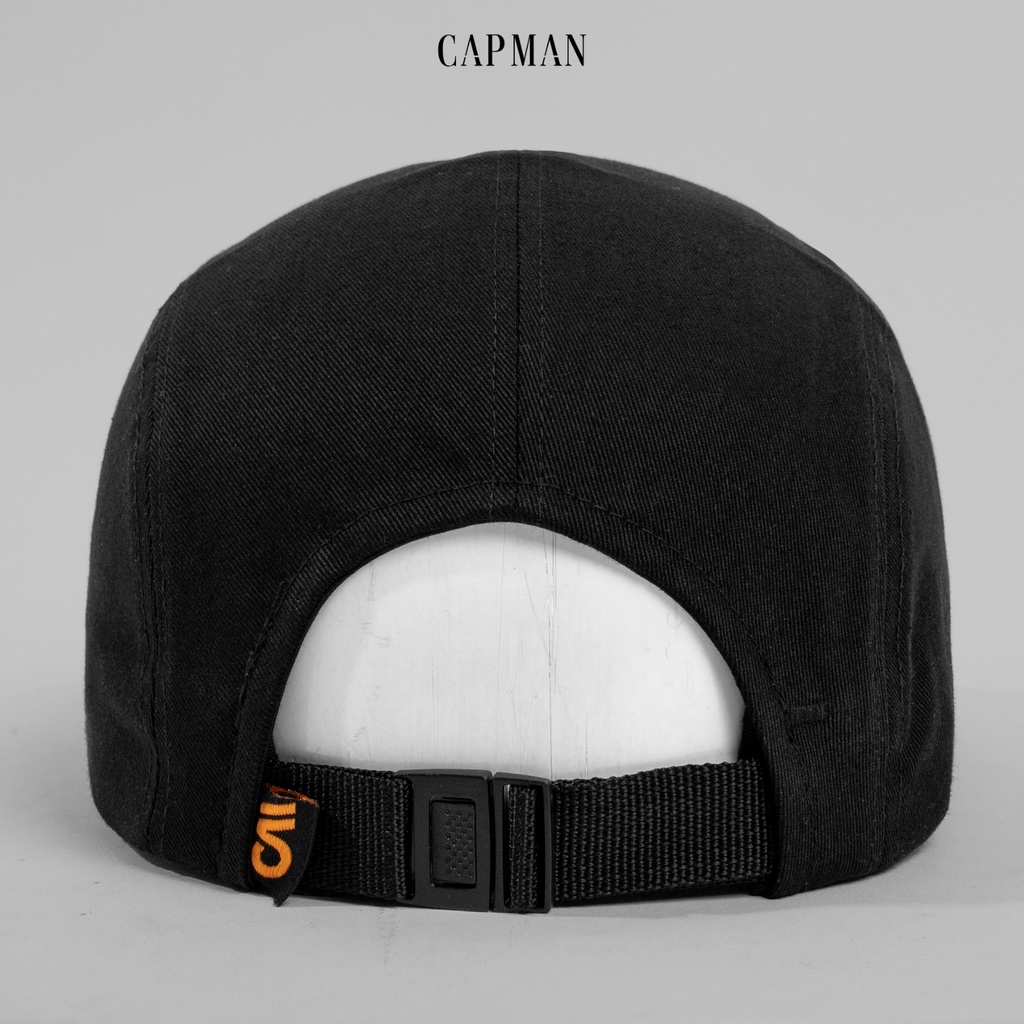 Mũ lưỡi trai thể thao màu đen nâu CAPMAN phom 5panel CM52