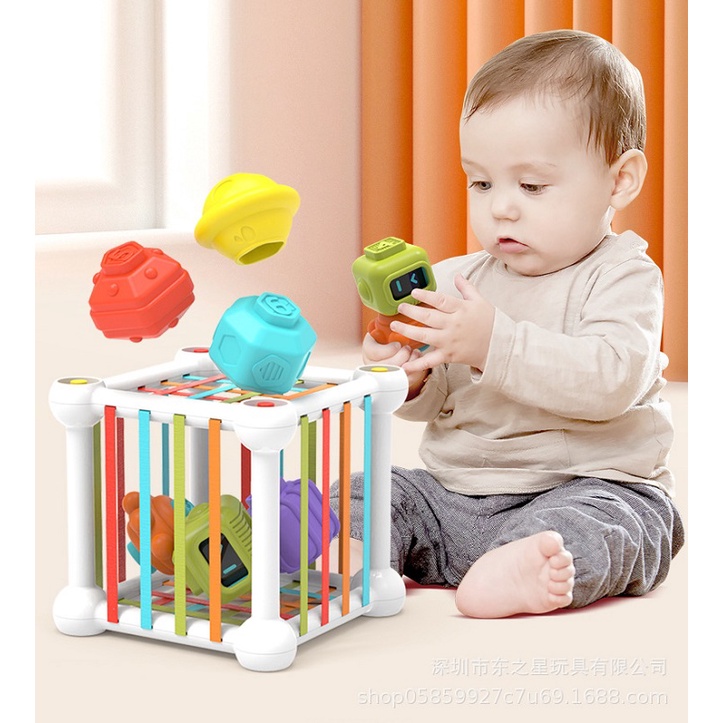 Đồ chơi hộp thả hình khối thông minh giáo dục montessori cho trẻ nhỏ trẻ sơ sinh 6 9 12 tháng 1 2 3 tuổi