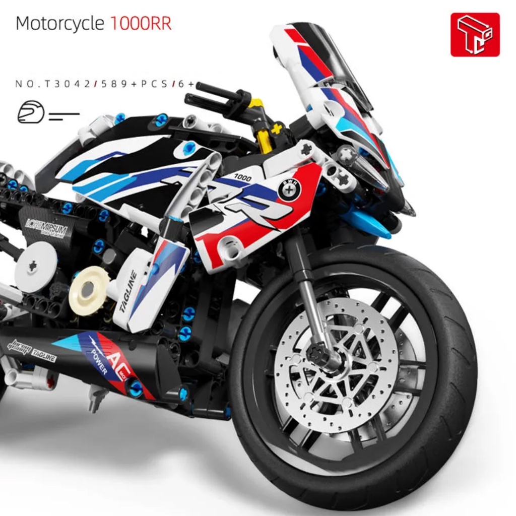 Bộ Đồ Chơi Lắp Ráp Xe Mô Tô bmw 1000rr 589 / t3042