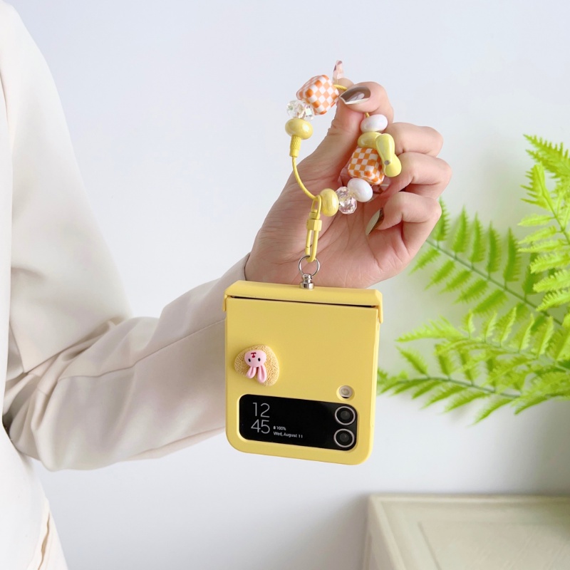 Ốp Điện Thoại pc Cứng Họa Tiết Thỏ Hoạt Hình 3 Trong 1 Cho samsung galaxy z flip 3 zflip4 flip5 5g