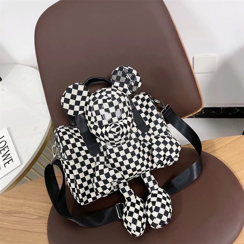 Túi Tote Vải Canvas Hình Búp Bê Mickey Dễ Thương Thời Trang 2022