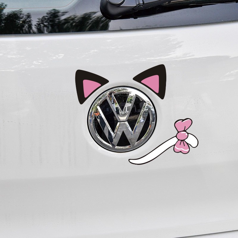 Trang trí ngoại thất xe ô tô Decal dán ô tô dễ thương - Sticker Dán Xe Ô Tô , Decal hình thú cưng dán ô tô dễ thương