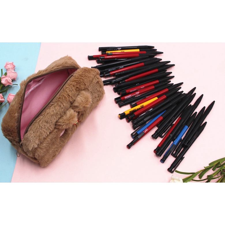 Túi Đựng Bút Hình Gấu Bông Dễ Thương Phong Cách Hàn Quốc