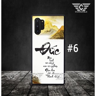 Ốp lưng SAMSUNG NOTE 10 - NOTE 10 PLUS Thư pháp bằng kính