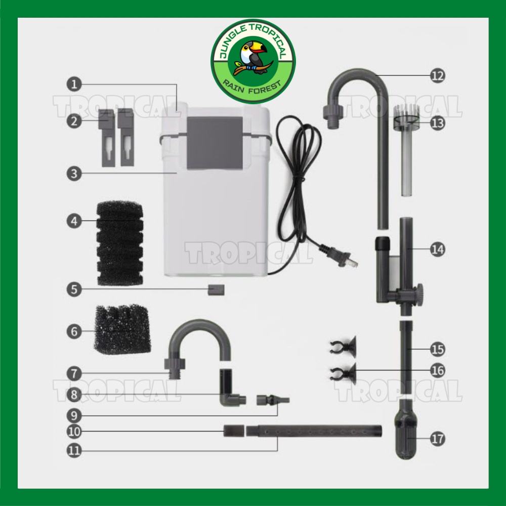 Lọc treo  XIAOLI SUNSUN XBL 300/400/500/600 - Máy lọc nước hồ cá thủy sinh tích hợp hút váng